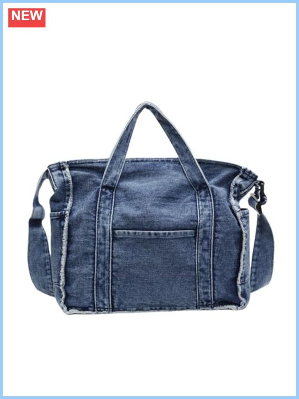 Denim Tote Bag Large Crossbody Purse Y2K Preppy Shoulder Handbag